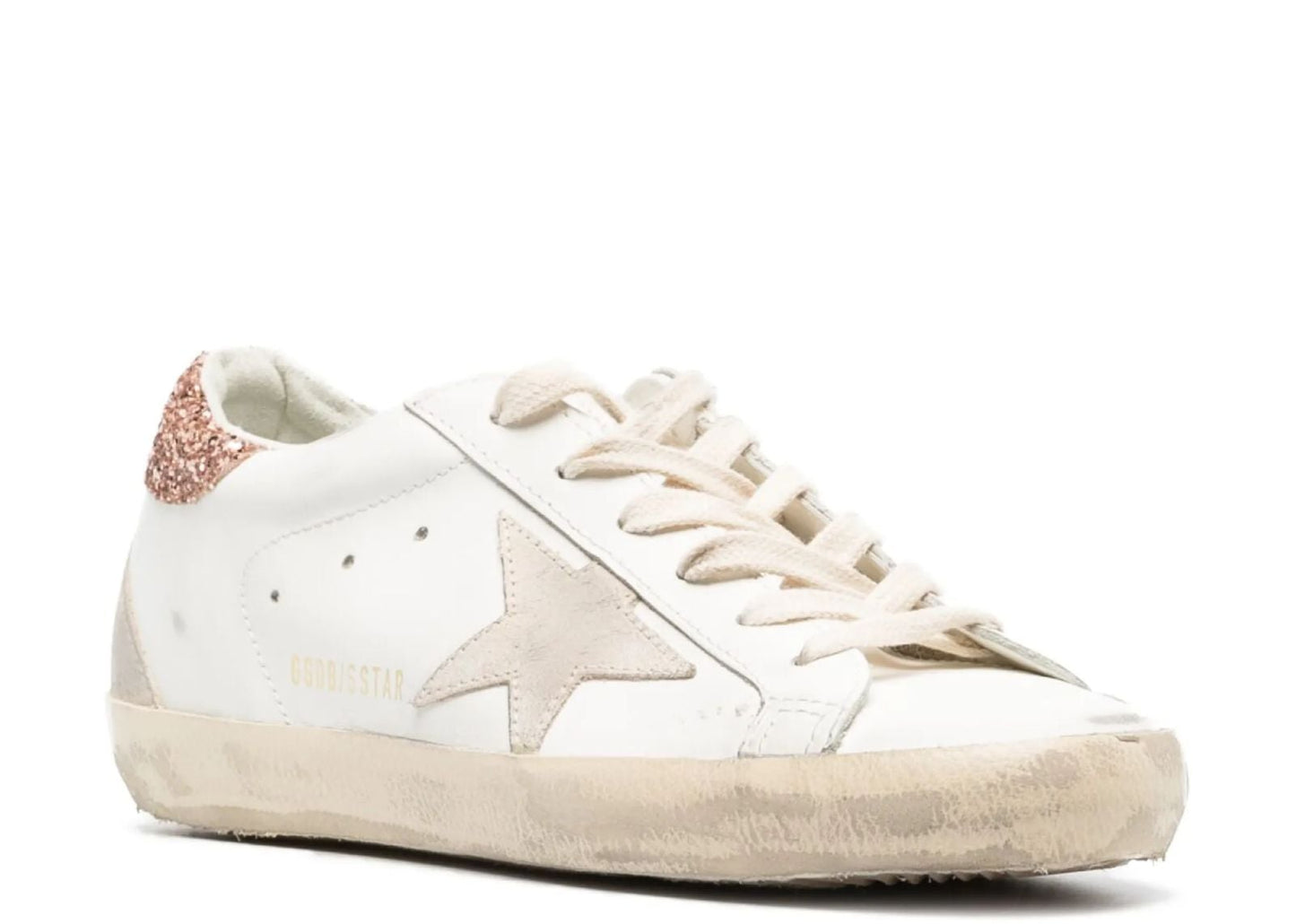 Super-Star Suede Star Peach Pink Glitter Heel Tab (W)