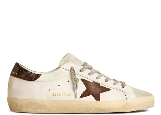 Super-Star White Bio-Based Brown Canvas Star Lizard Heel