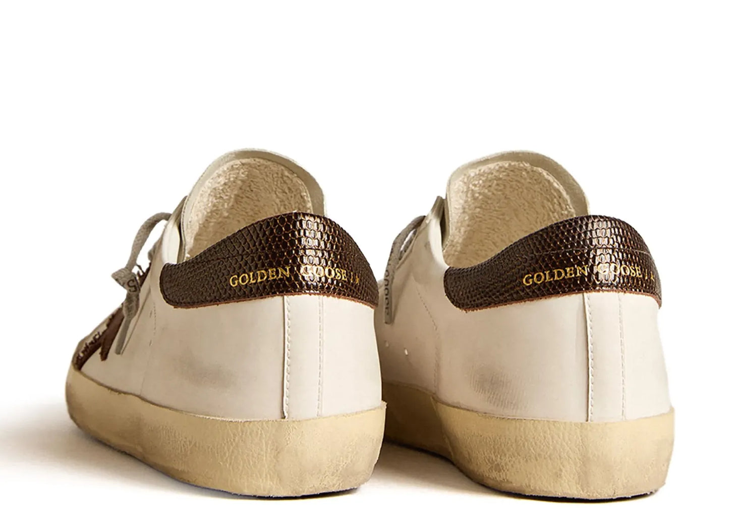 Super-Star White Bio-Based Brown Canvas Star Lizard Heel