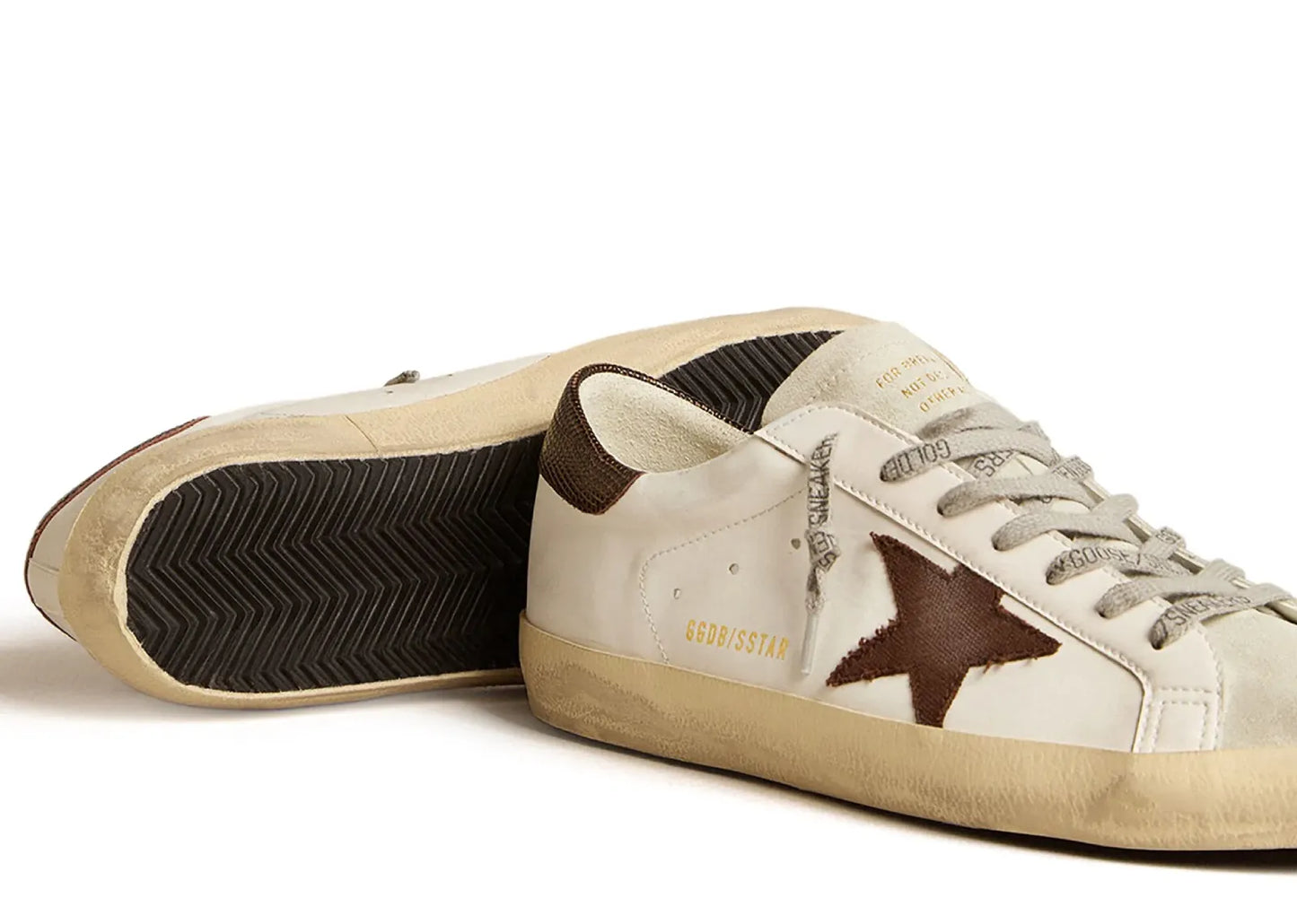 Super-Star White Bio-Based Brown Canvas Star Lizard Heel