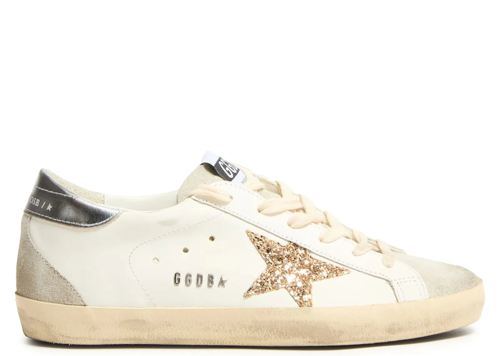 Super-Star Light Beige Leather Perforated Logo