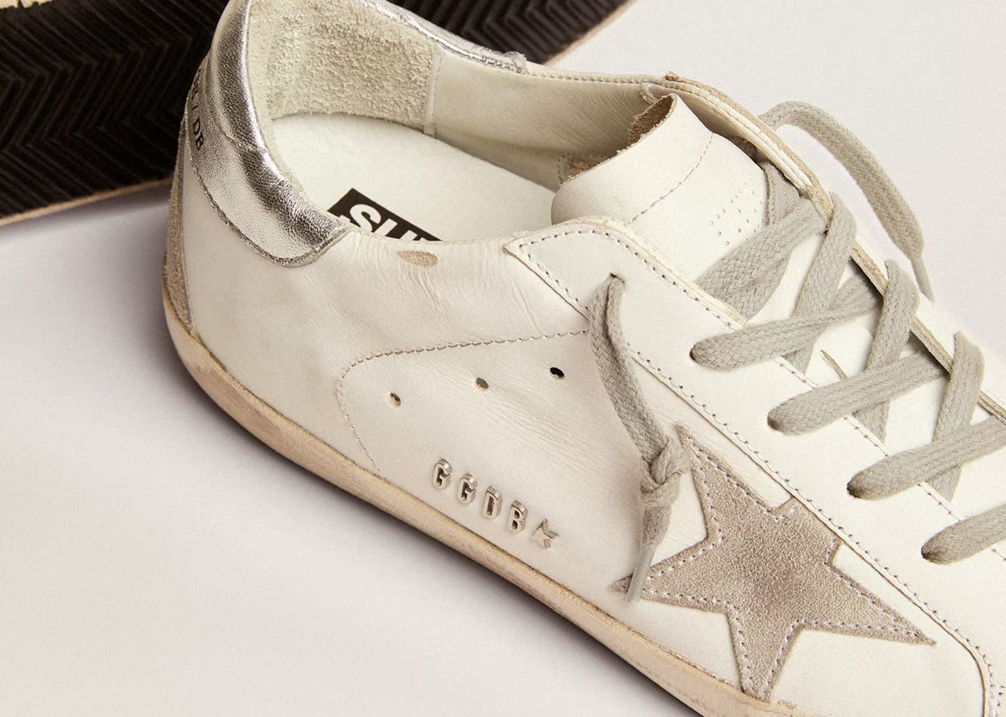 Super-Star White Ice Silver with Metal Stud Lettering (W)
