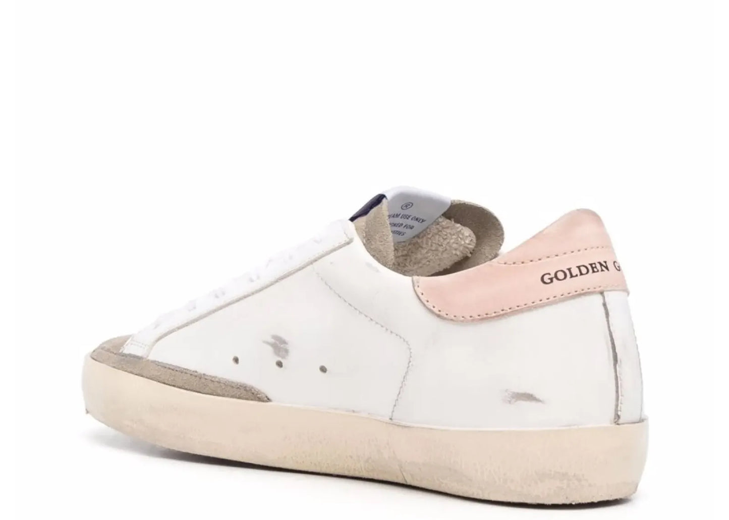 Super-Star White Leather Black Glitter Star Rose Heel (W)