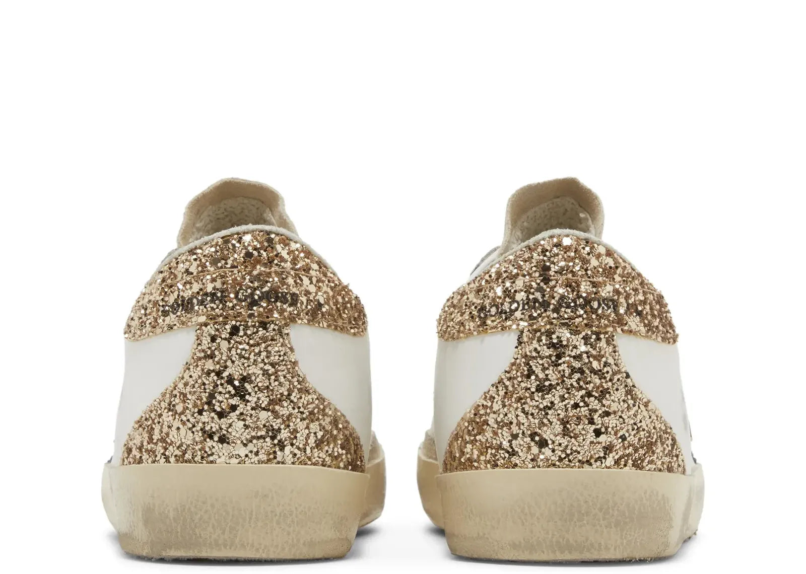 Super-Star White Leather Multicolor Glitter Star Heel (W)