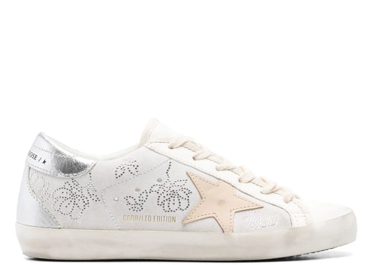 Super-Star White Swarovski Gray Star Silver Heel (W)