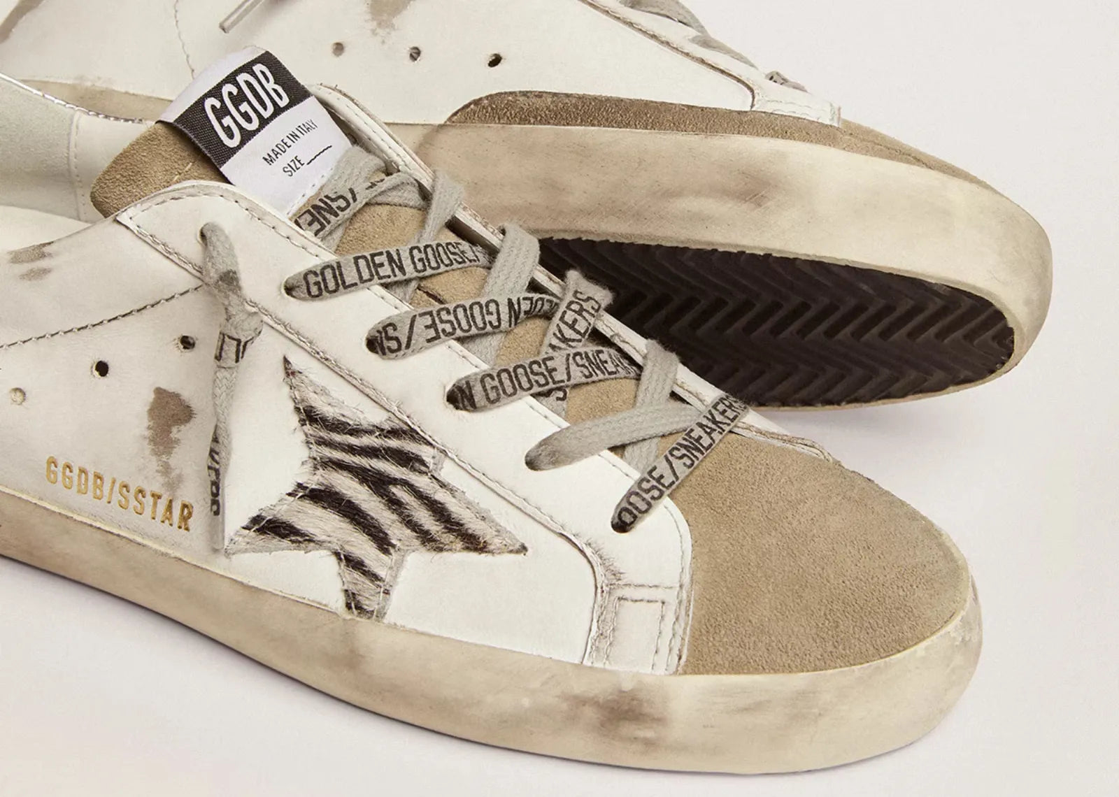 Super-Star White Zebra Pony Star Silver Heel (W)