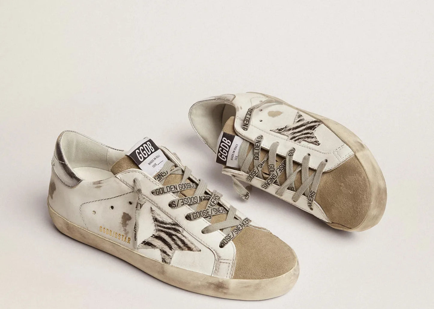 Super-Star White Zebra Pony Star Silver Heel (W)
