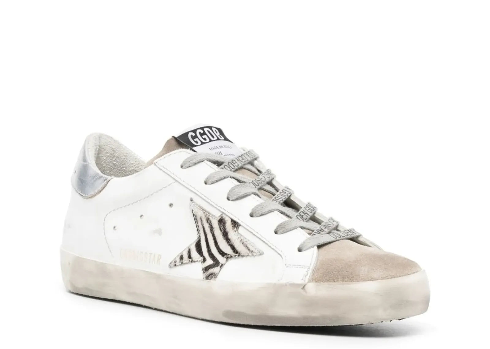 Super-Star White Zebra Pony Star Silver Heel (W)