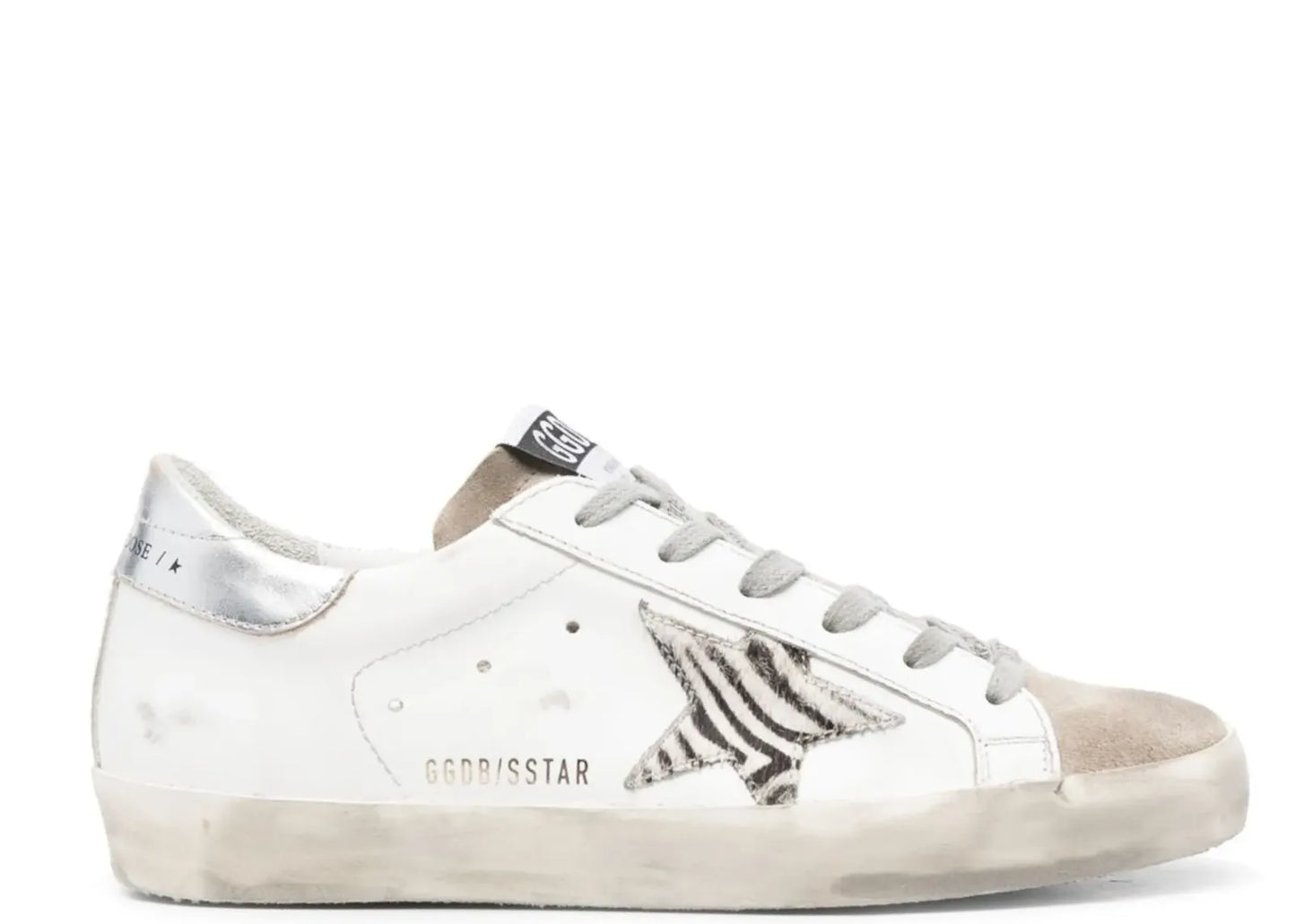 Super-Star White Zebra Pony Star Silver Heel (W)