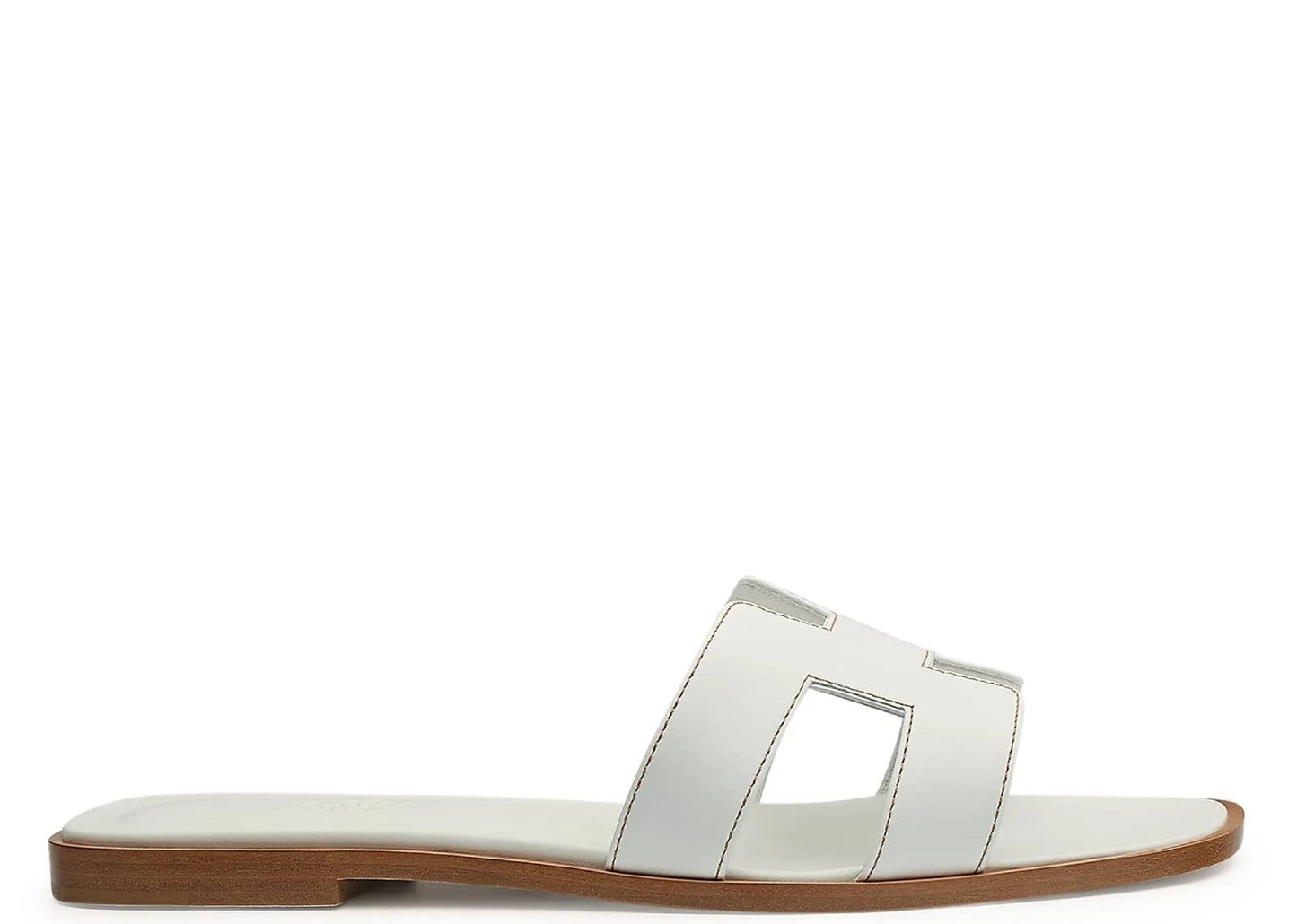 Oran Sandal Blanc Box Calfskin Leather