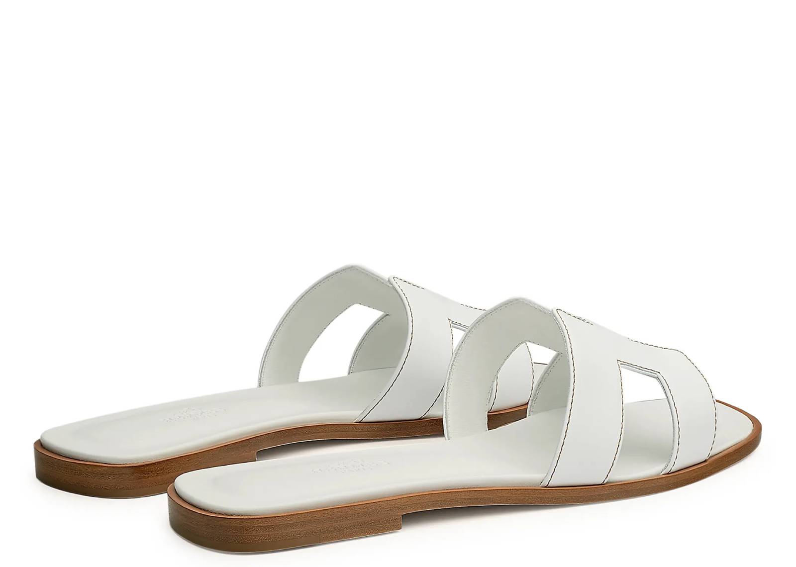 Oran Sandal Blanc Box Calfskin Leather