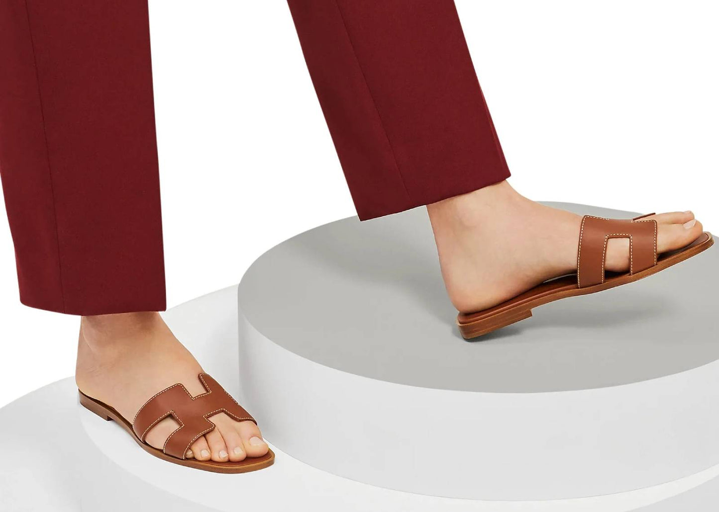 Oran Sandal Gold Box Calfskin Leather