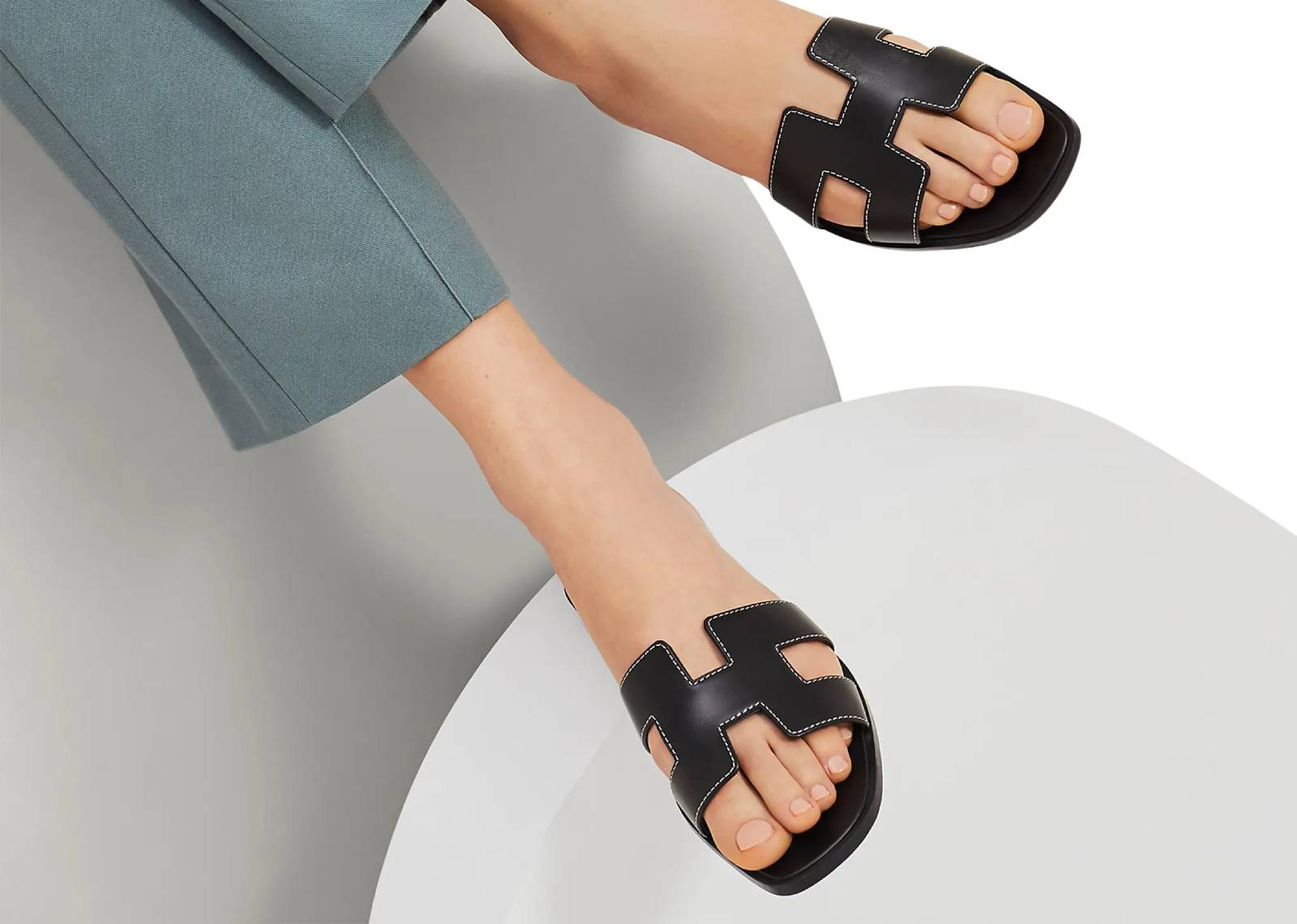 Oran Sandal Nior Box Calfskin Leather
