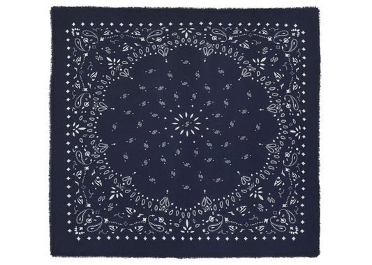 Extra Large Cashmere Bandana Chiko Dark Navy Blue