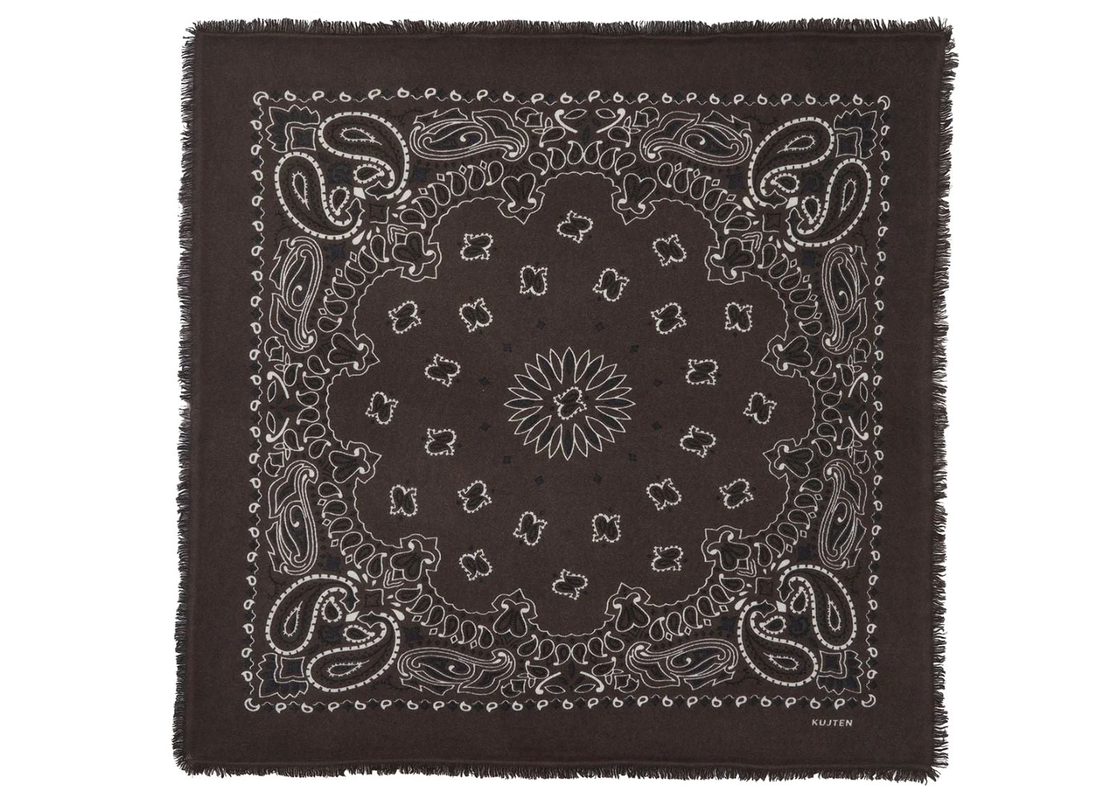 Large Cashmere Bandana Hachiko Bico Brown