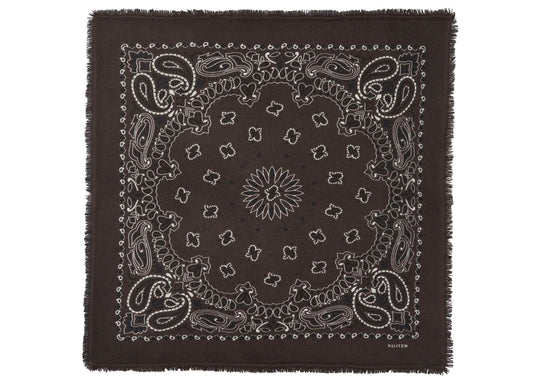 Large Cashmere Bandana Hachiko Bico Brown