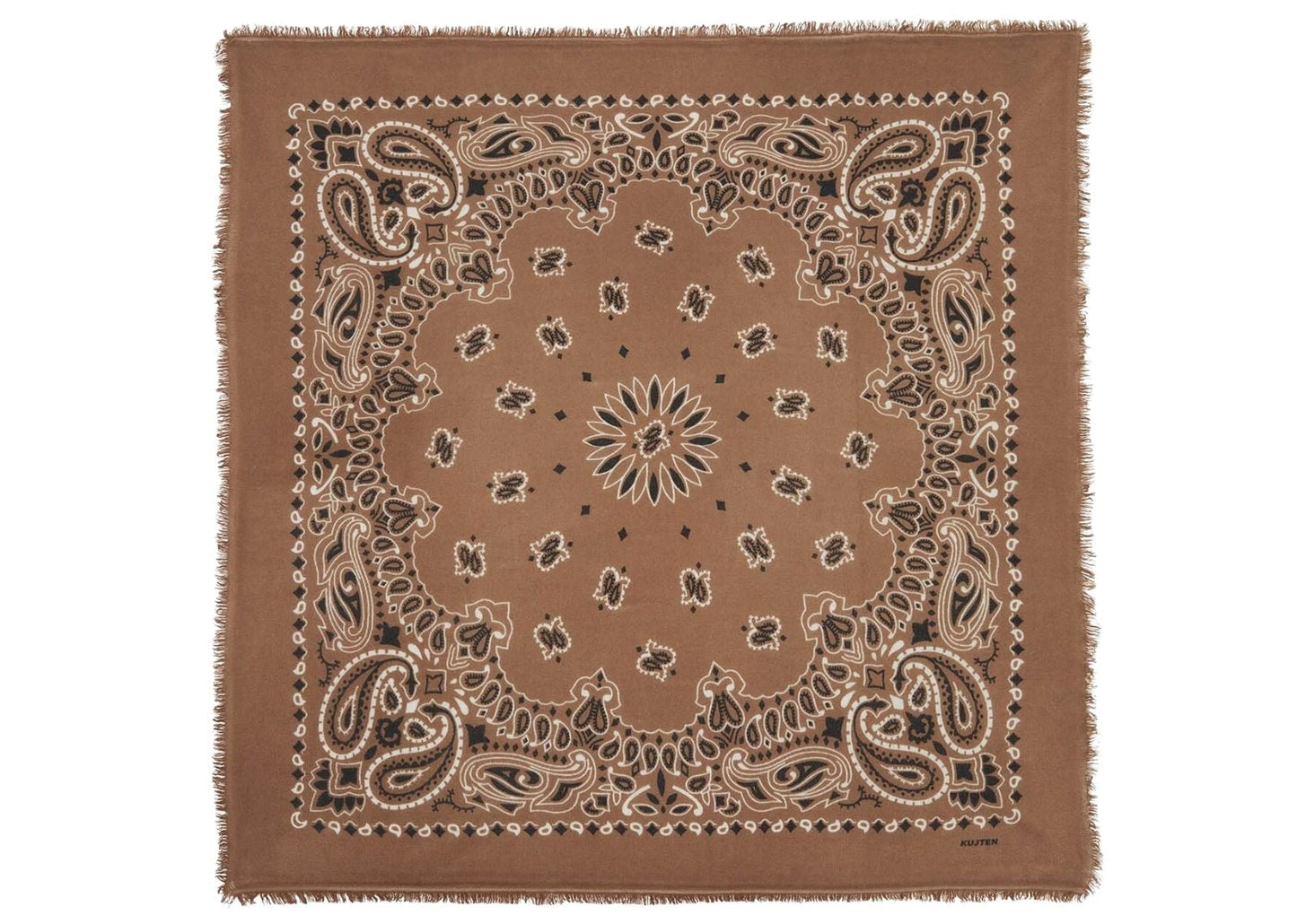 Large Cashmere Bandana Hachiko Bico Caramelo