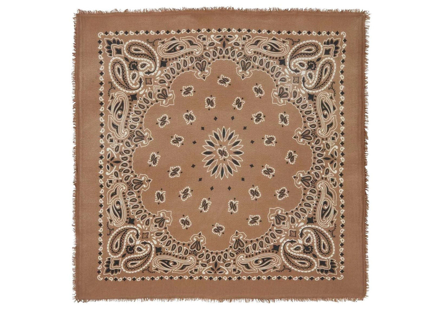 Large Cashmere Bandana Hachiko Caramelo