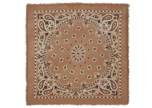 Large Cashmere Bandana Hachiko Caramelo