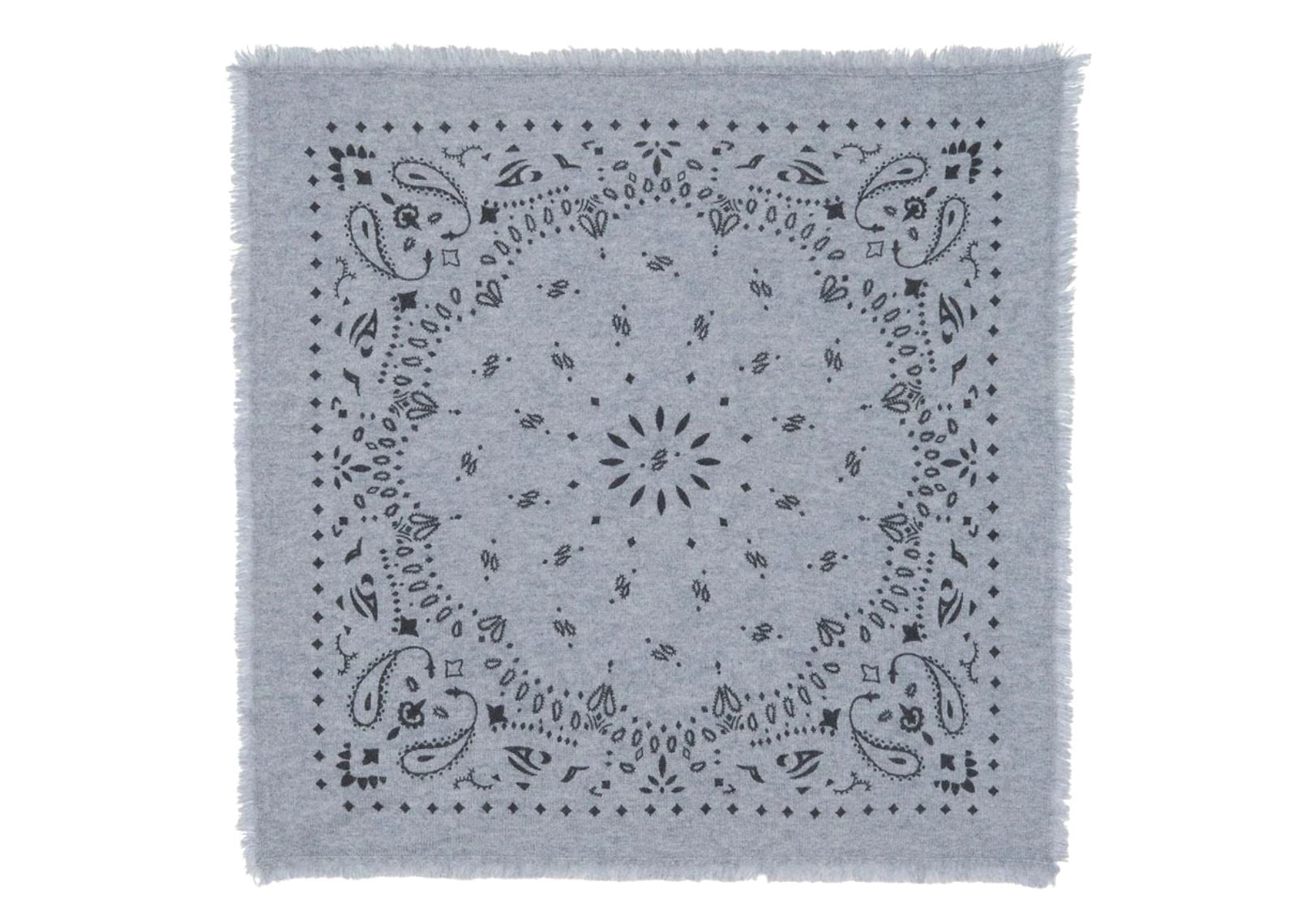 Large Cashmere Bandana Hachiko Marl Gray