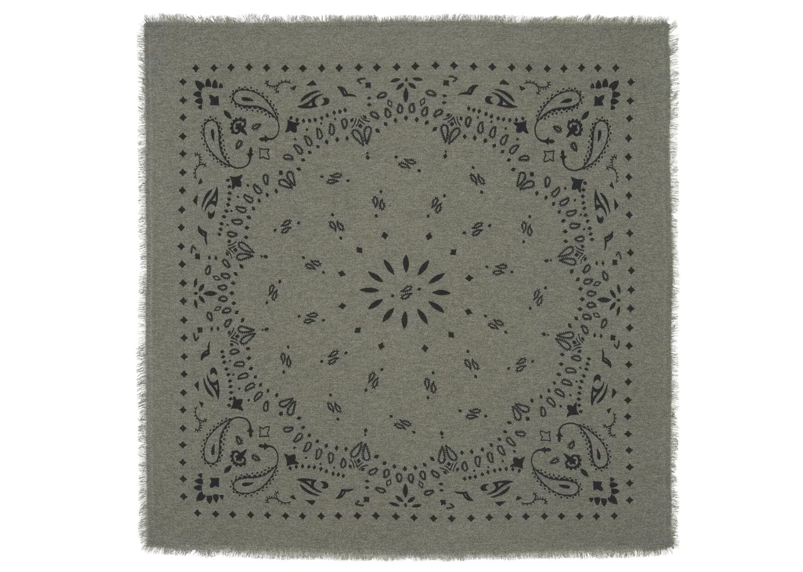 Large Cashmere Bandana Hachiko Marl Khaki