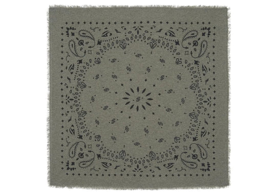 Large Cashmere Bandana Hachiko Marl Khaki