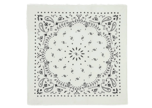 Large Cashmere Bandana Hachiko White