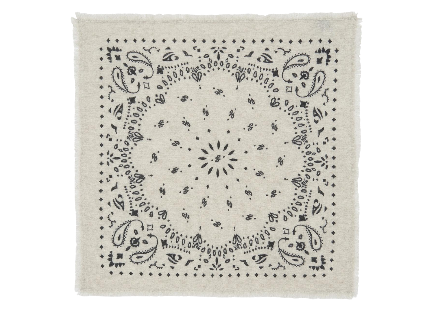 Small Cashmere Bandana Hachi Oats White