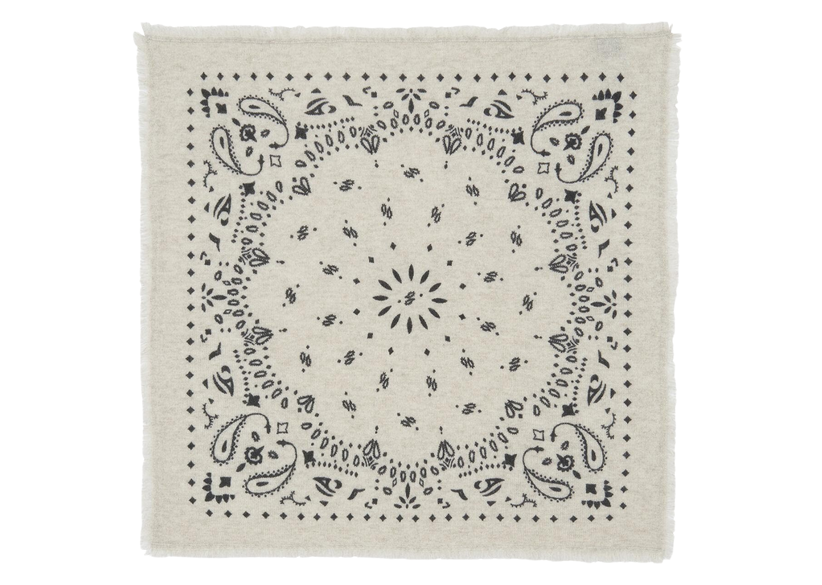 Small Cashmere Bandana Hachi Oats White
