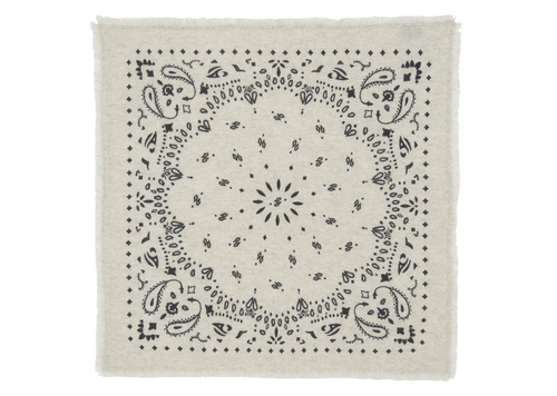Small Cashmere Bandana Hachi Oats White