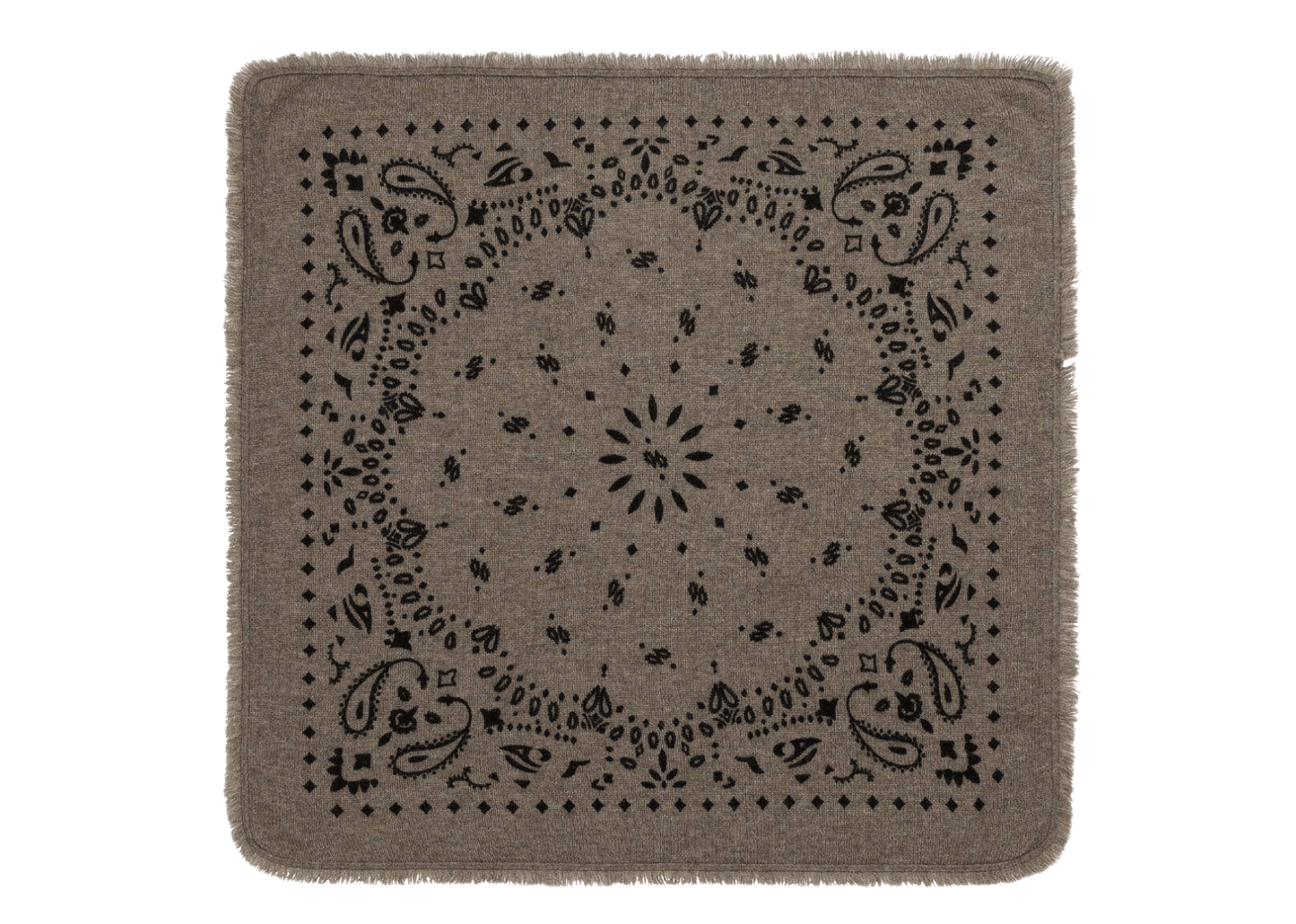Small Cashmere Bandana Hachi Marl Khaki