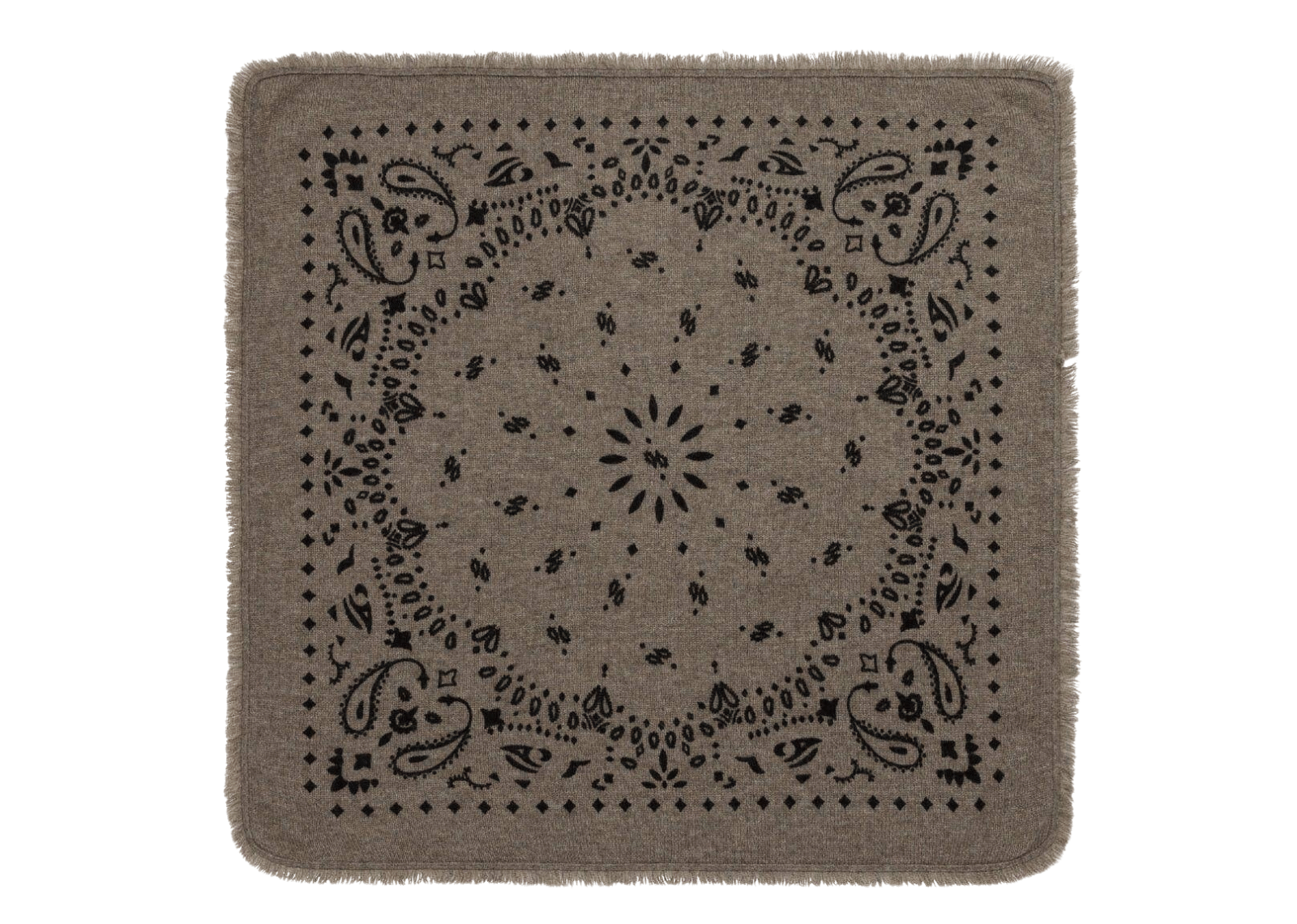 Small Cashmere Bandana Hachi Marl Khaki