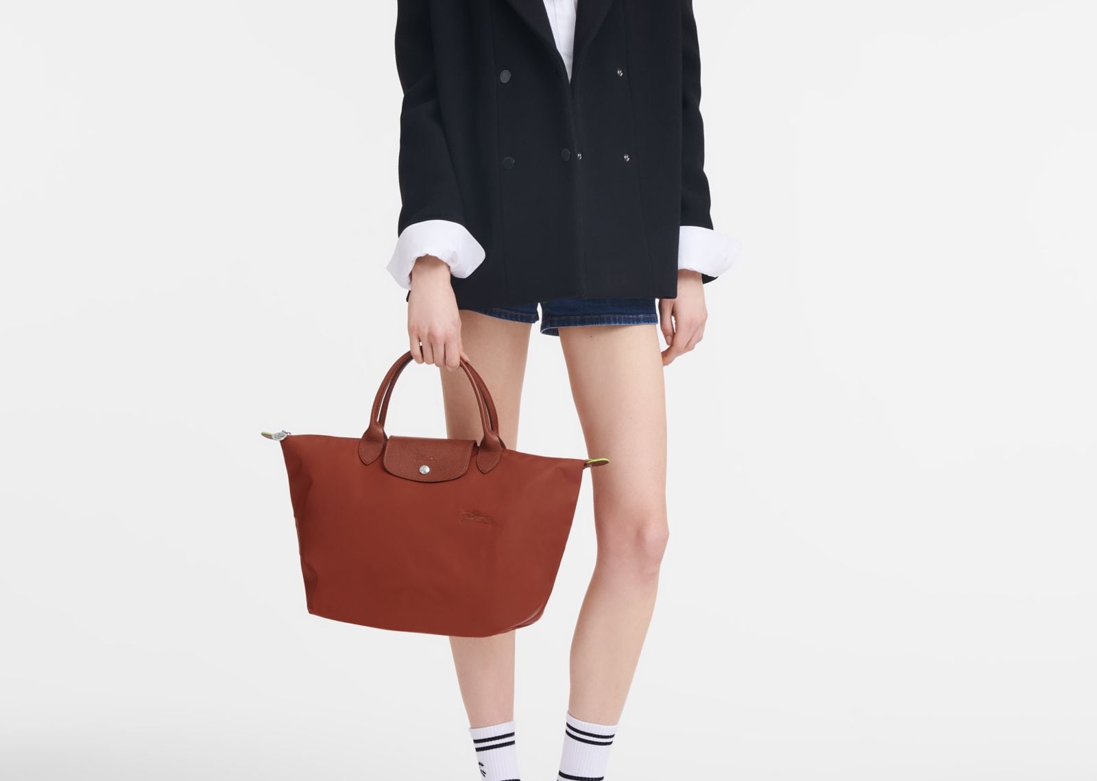 Le Pliage Green Medium Handbag Chestnut