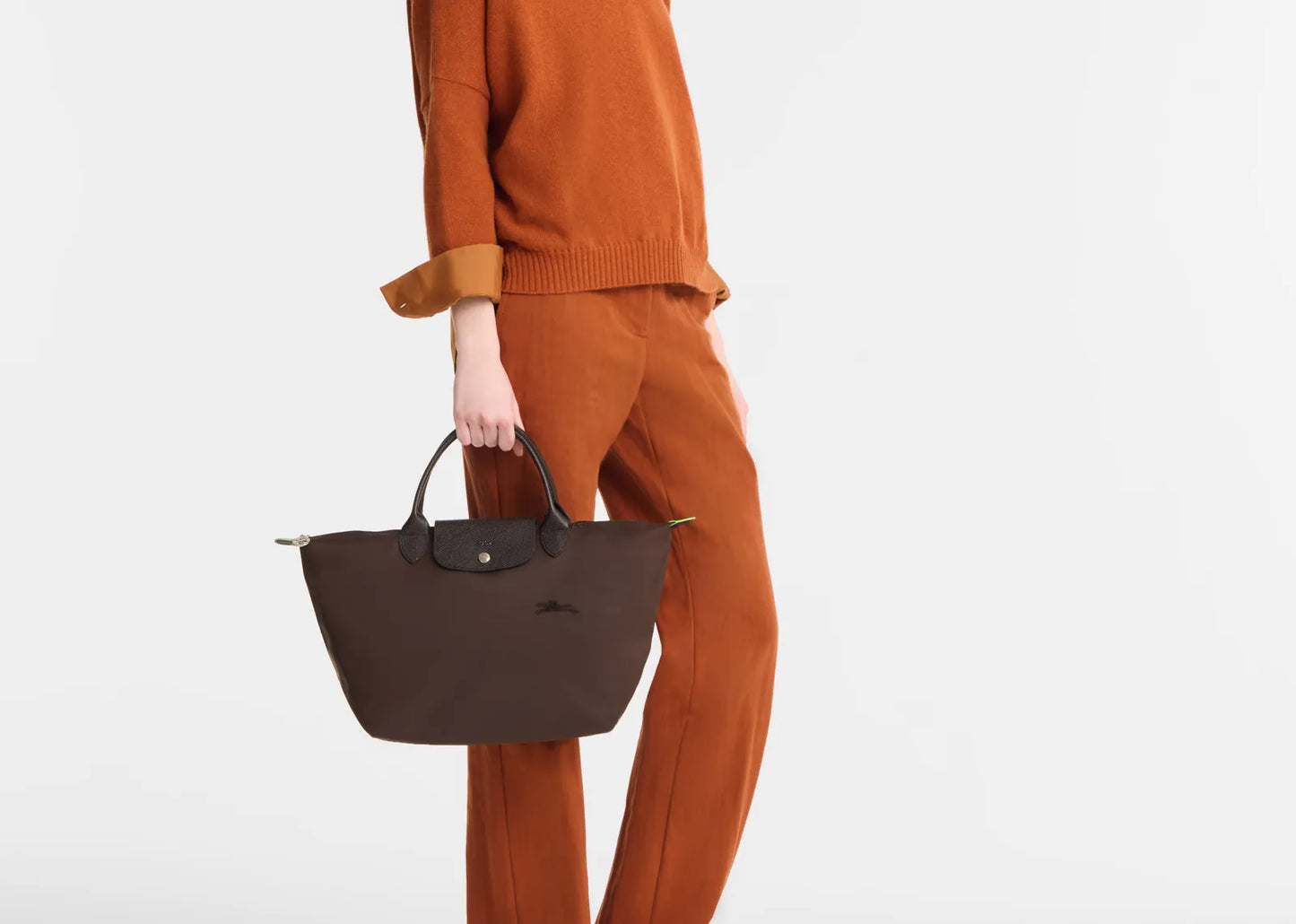 Le Pliage Green Medium Handbag Mocha