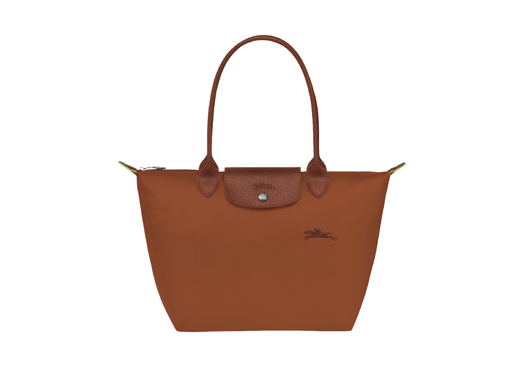 Le Pliage Green Medium Tote Bag Cognac