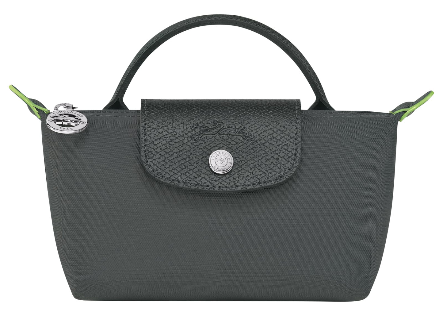 Le Pliage Green Pouch With Handle Graphite