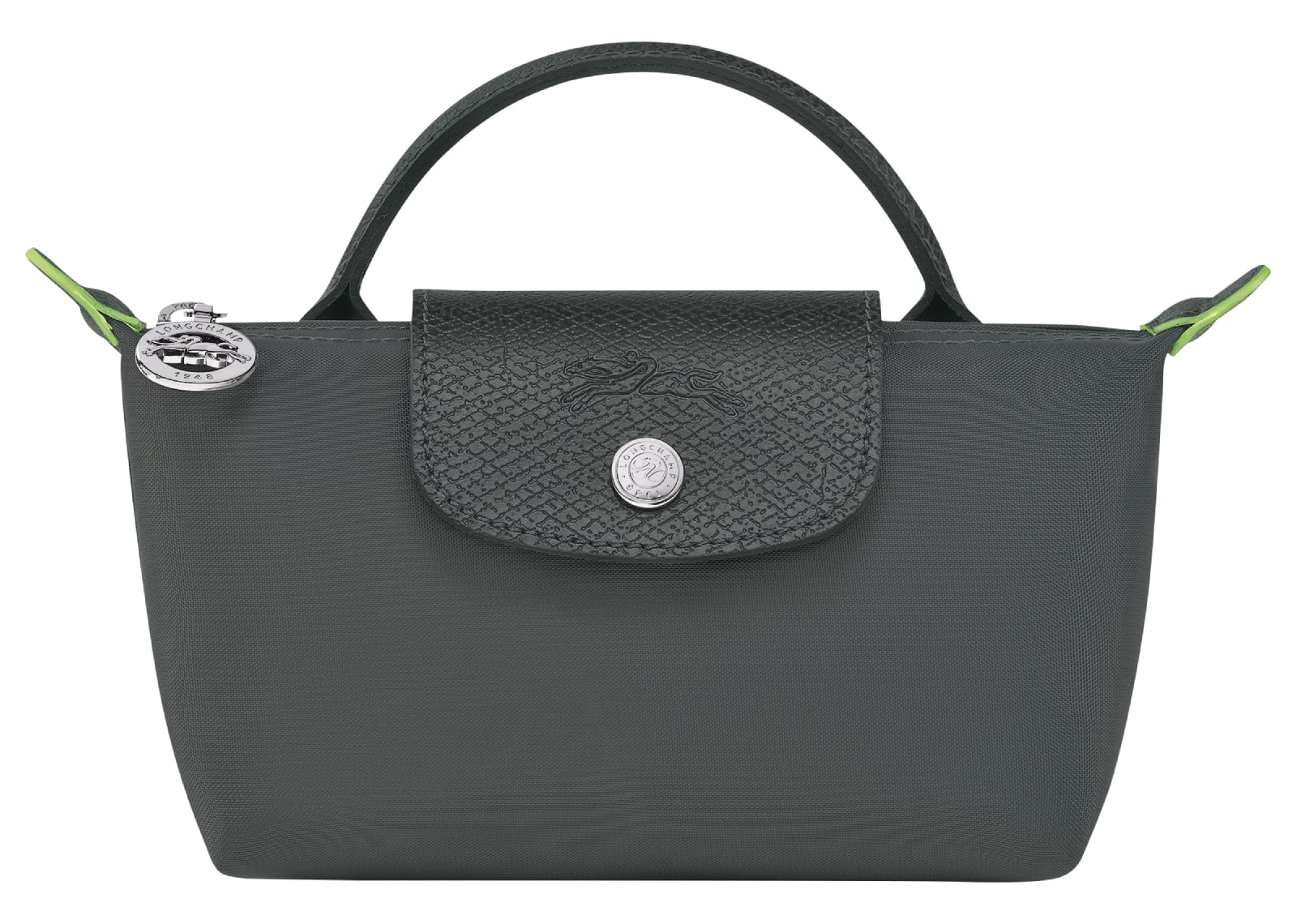Le Pliage Green Pouch With Handle Graphite
