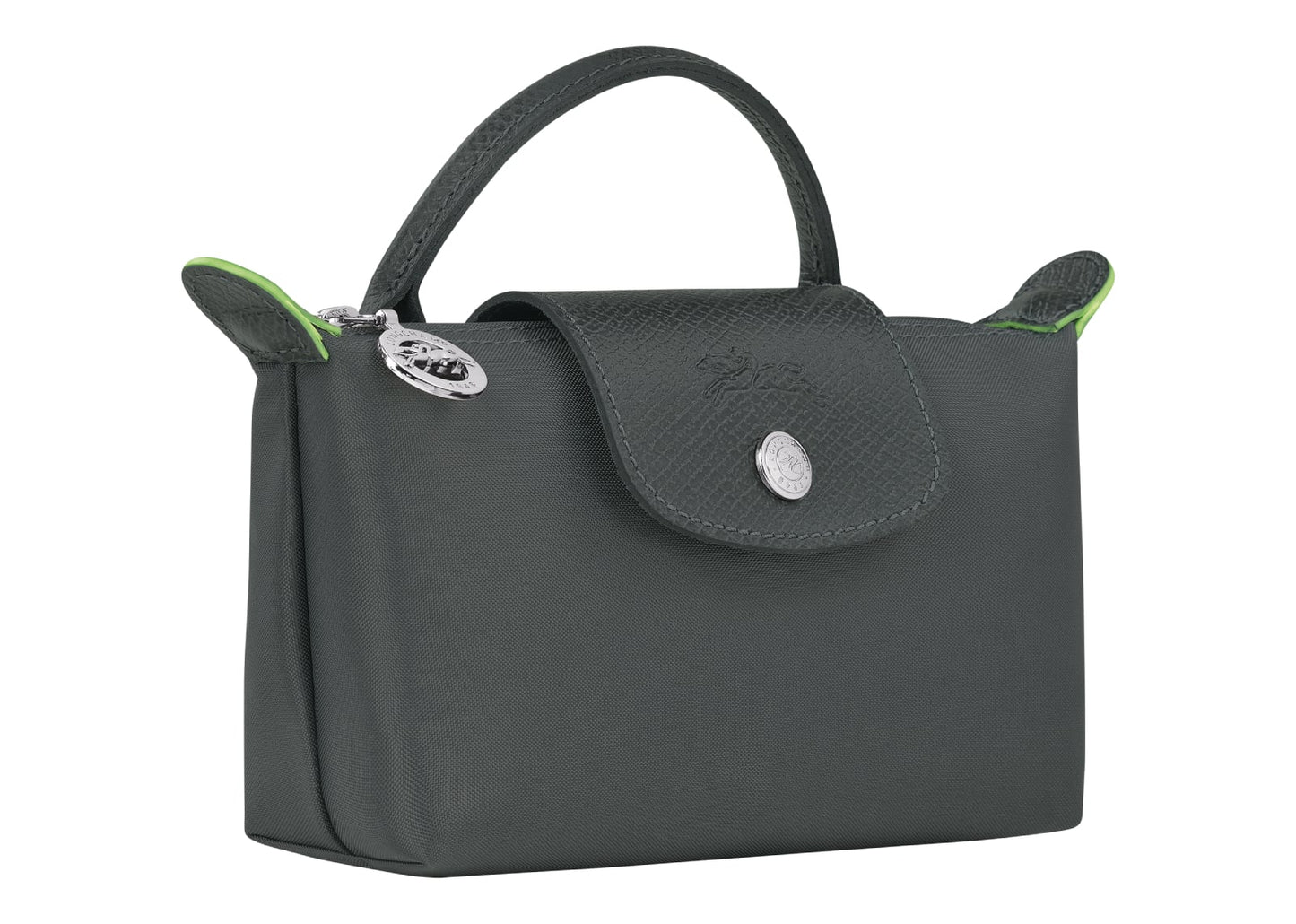 Le Pliage Green Pouch With Handle Graphite
