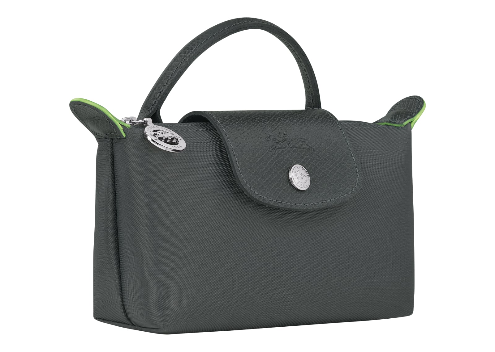 Le Pliage Green Pouch With Handle Graphite