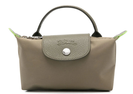 Le Pliage Green Pouch with Handle Artichoke