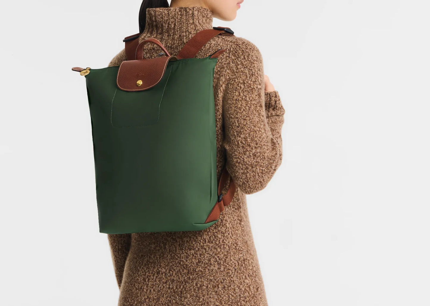 Le Pliage Original M Backpack British Green