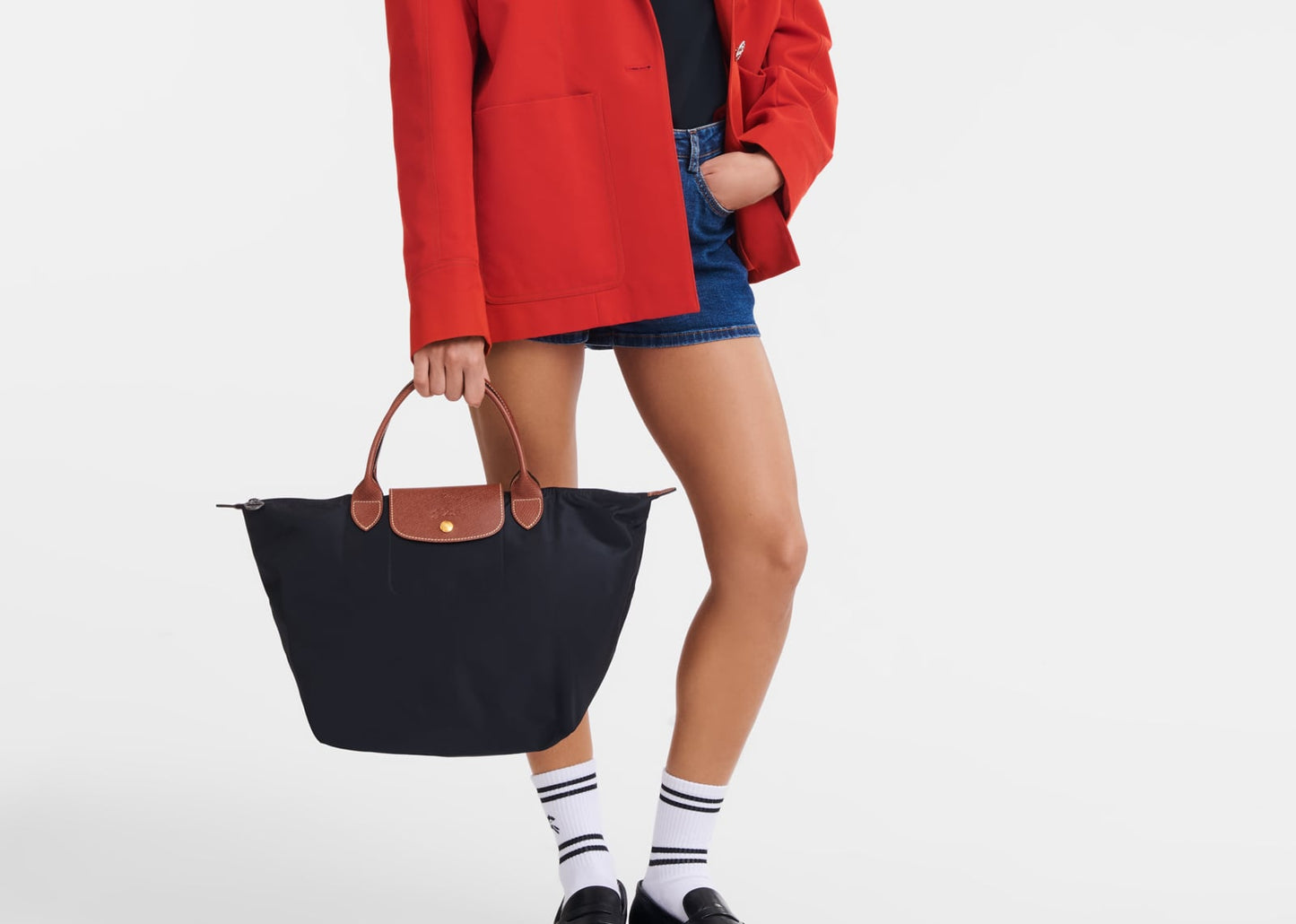 Le Pliage Original Medium Handbag Black