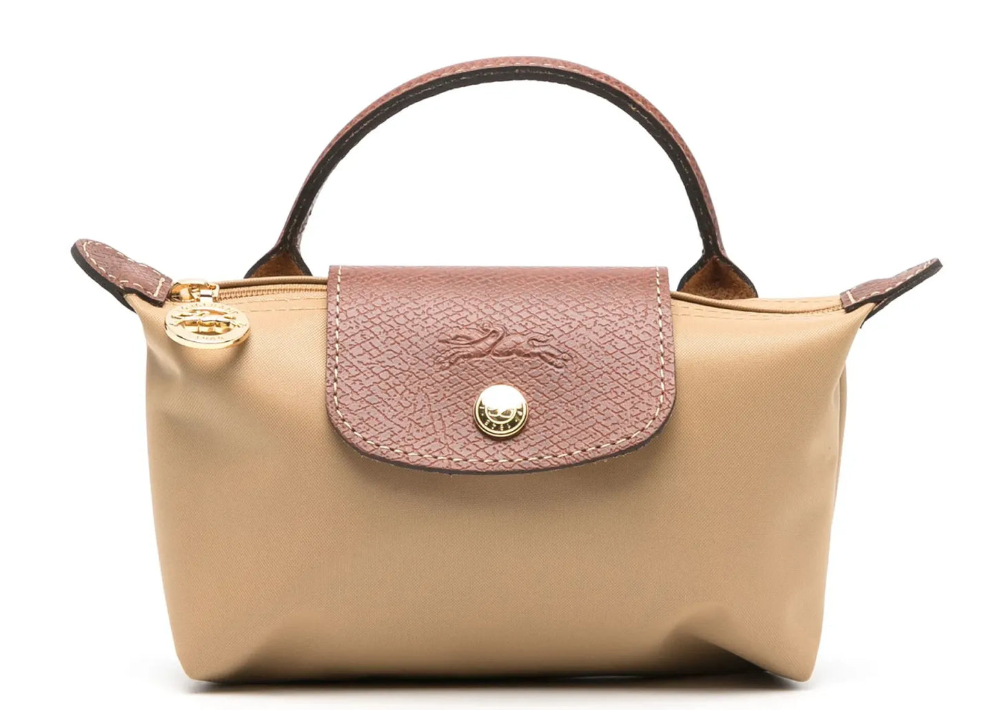 Le Pliage Original Pouch With Handle Fawn