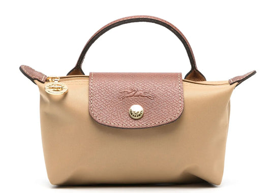 Le Pliage Original Pouch With Handle Fawn
