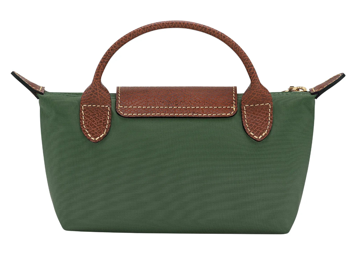 Le Pliage Original Pouch with handle British Green