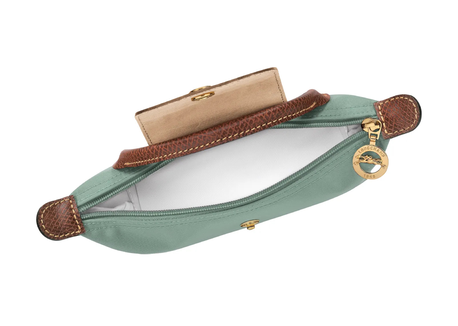 Le Pliage Original Pouch with handle Celadon