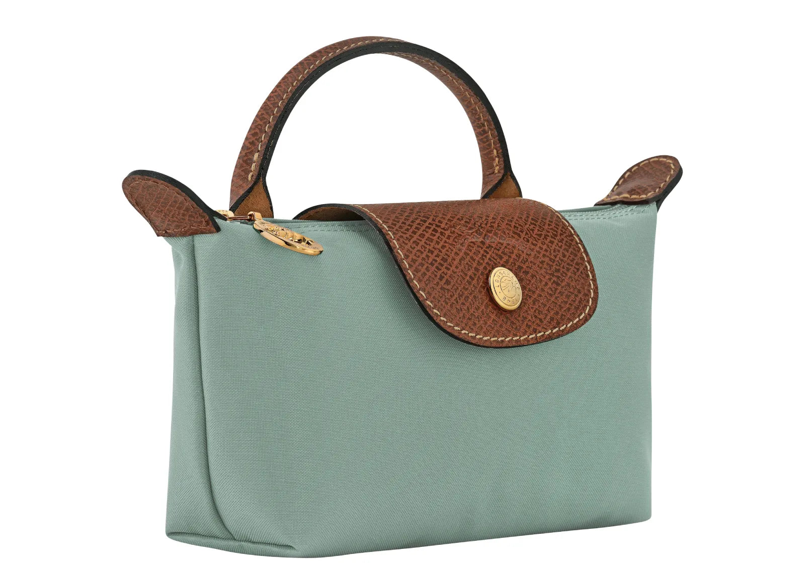 Le Pliage Original Pouch with handle Celadon