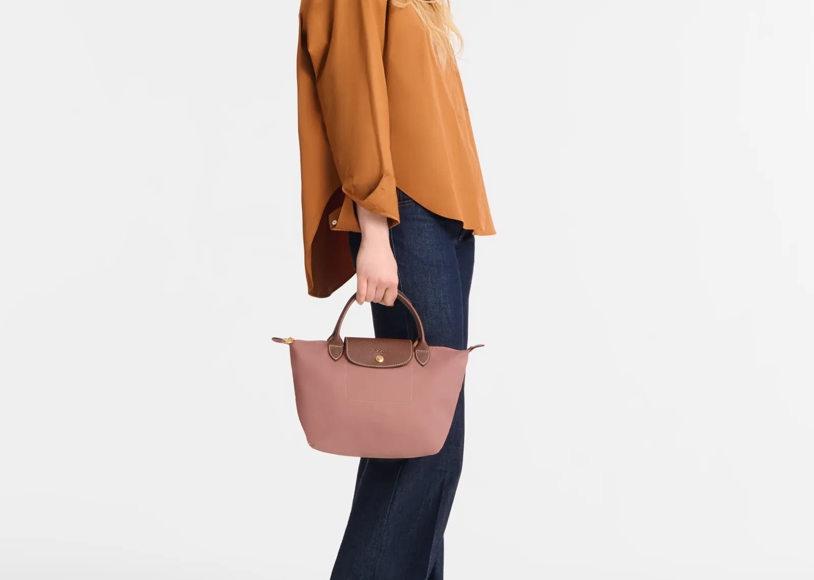 Le Pliage Original Small Handbag Pink Tea