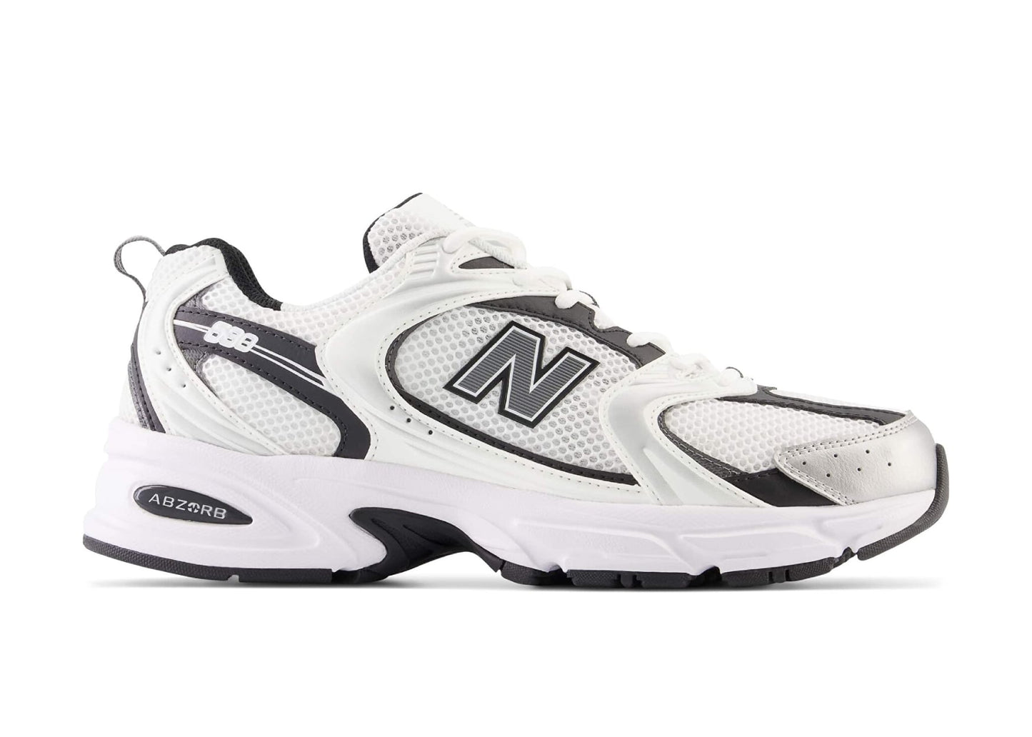 530 White Silver Metallic Black