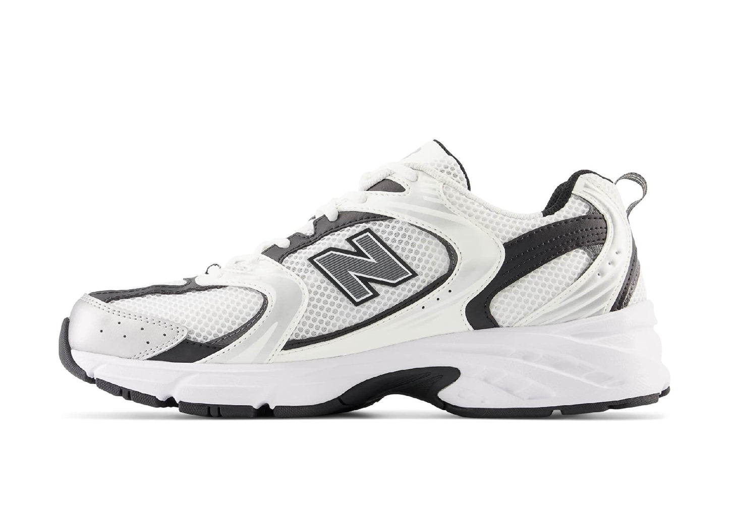 530 White Silver Metallic Black
